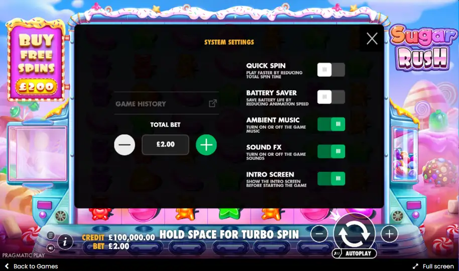 Wie man das Sugar Rush Spiel spielt
